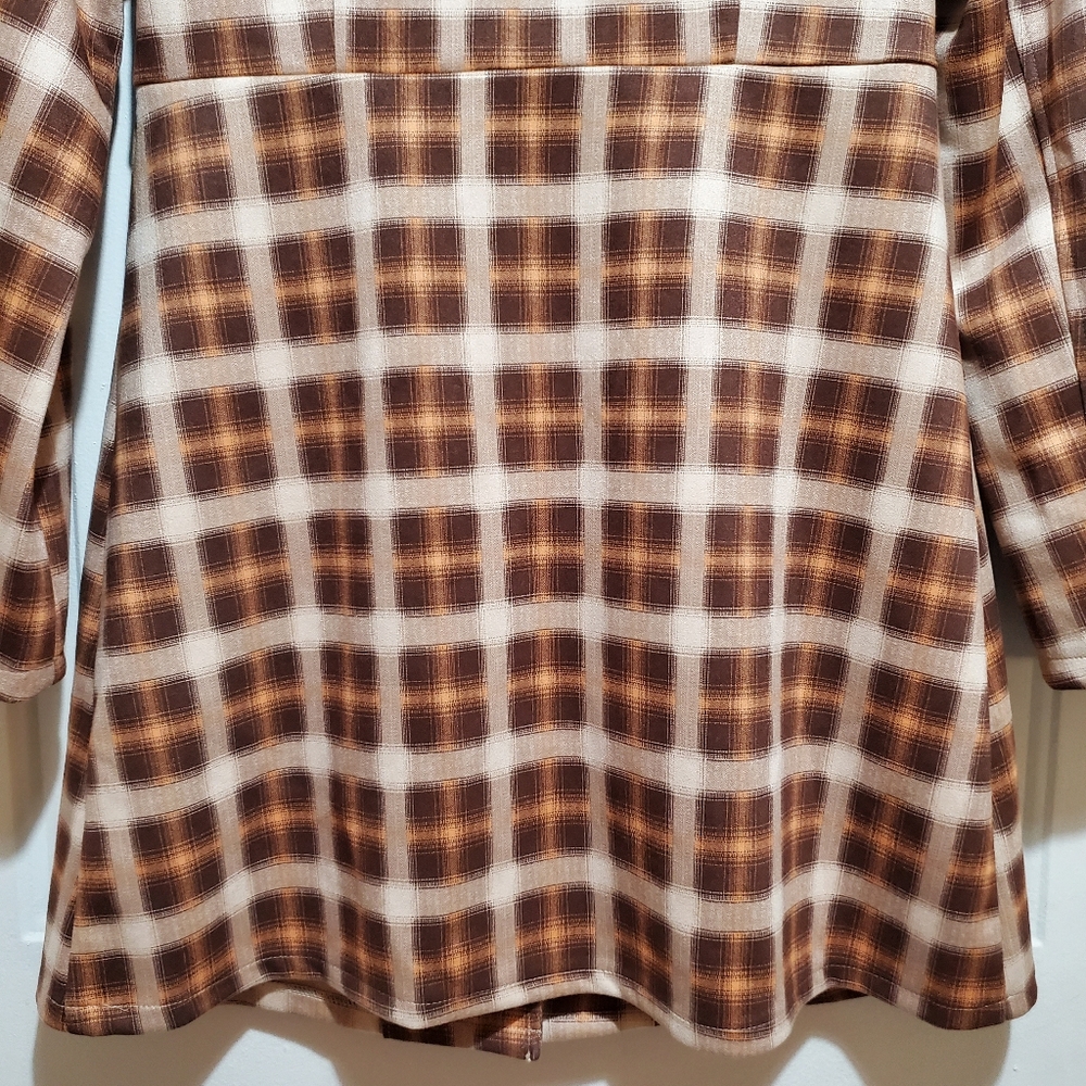 Solitaire Plaid Toggle Closure Polyester Fall Jacket Size M Y2K - Picture 12 of 13